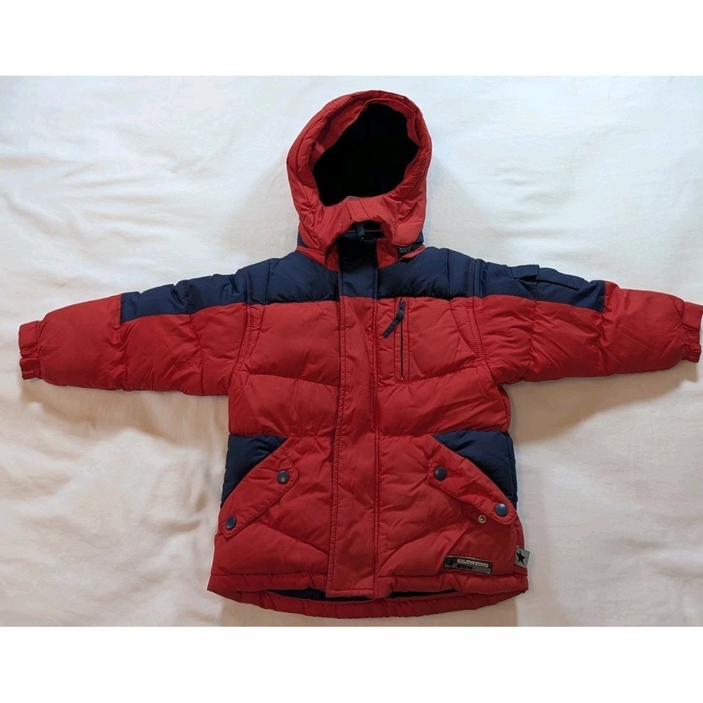 BelowZero Extreme Riders Snow Jacket Kids Size 4T/L Red Navy Blue Puffer